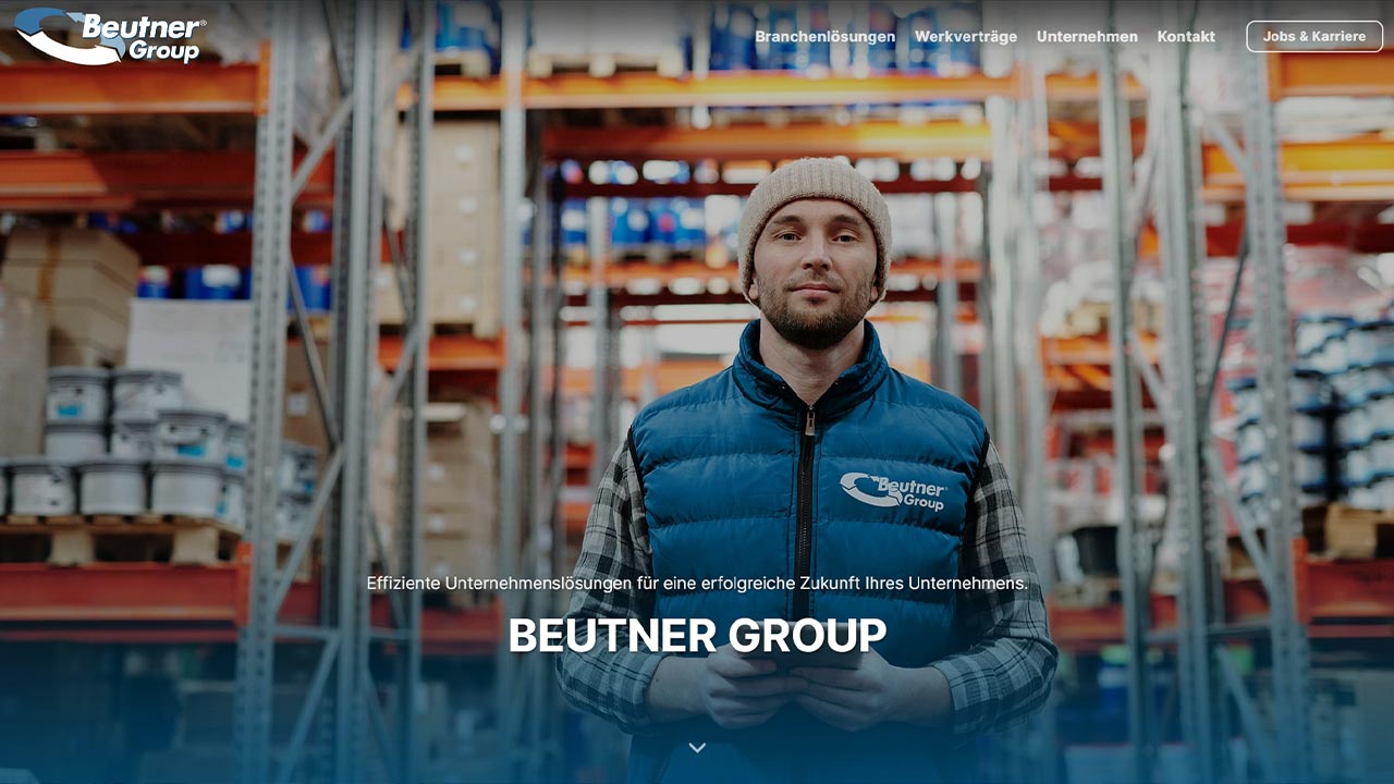Screenshot Beutner Logistik